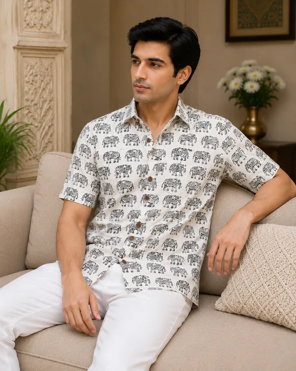White_Pure_Cotton_Shirt_For_Men