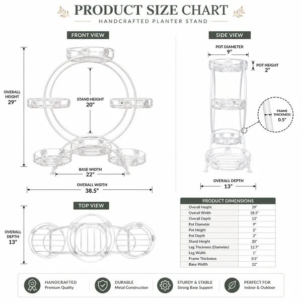White_Metal_Round_Multi-Tier_Plant_Stand