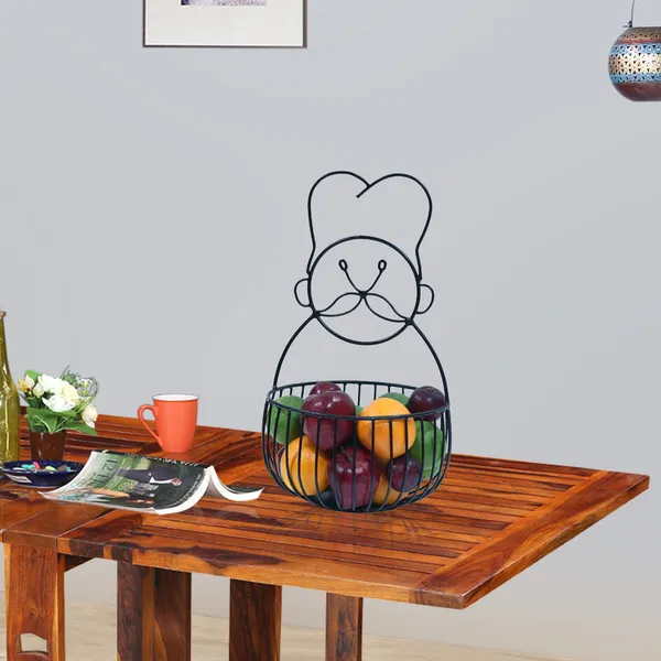 Black_Metal_Chef_Design_Wire_Fruit_Stand