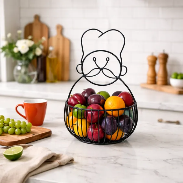 Black_Metal_Chef_Design_Wire_Fruit_Stand