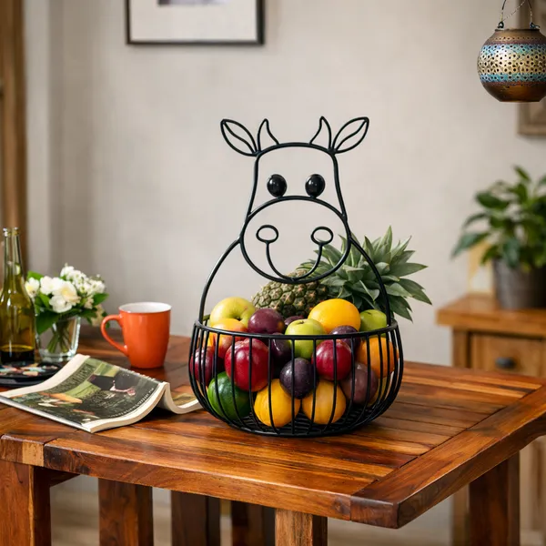 Metal_Cow_Design_Fruit_Basket