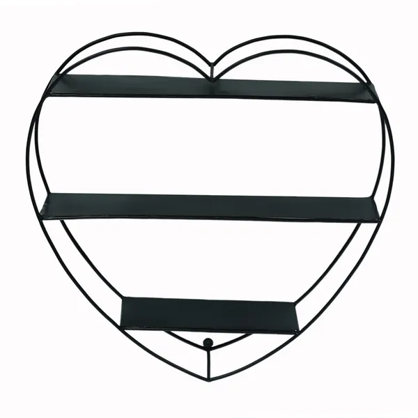 Black_Metal_Heart_Shaped_3-Tier_Wall_Mounted_Shelf