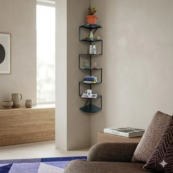 Wood_And_Metal_7-Tier_Corner_Wall_Mounted_Shelf