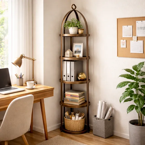 Metal_Arched_Frame_Round_Tiered_Tall_Corner_Shelf_Stand