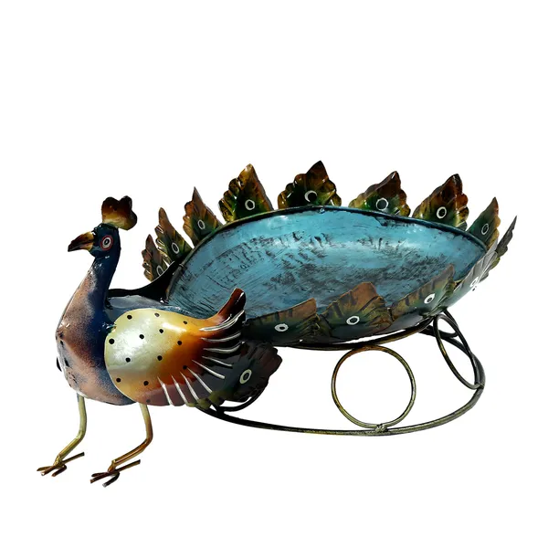 Metal_Decorative_Peacock_Design_Fruit_Bowl_With_Stand