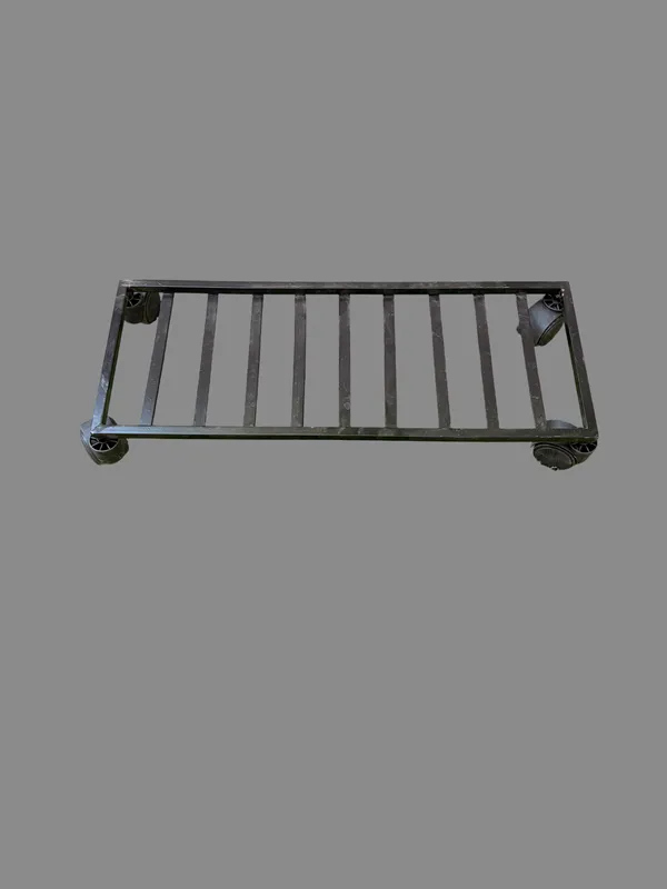Black_Metal_Rectangular_Wheeled_Plant_Stand