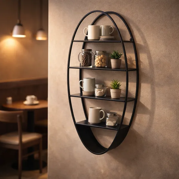 Metal_Oval_Wall_Mounted_Four-Tier_Shelf