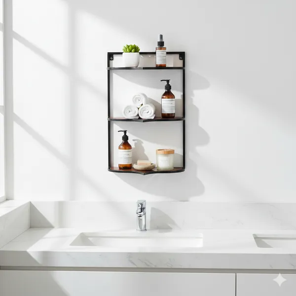 Wood_Metal_3_Tier_Wall_Mounted_Shelf