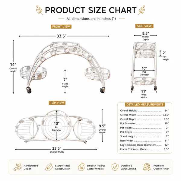 Metal_Arch_Design_3_Pot_Planter_Stand_With_Wheels
