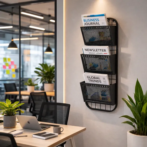 Metal_Three_Tier_Wall_Mounted_Magazine_Rack
