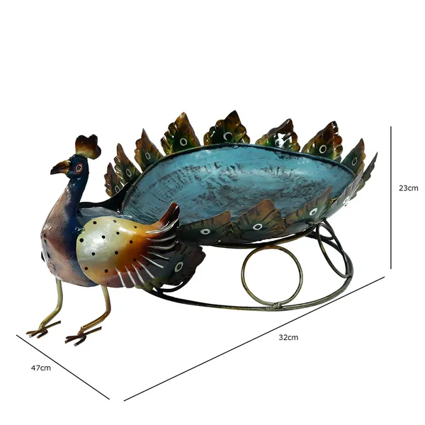 Metal_Decorative_Peacock_Design_Fruit_Bowl_With_Stand