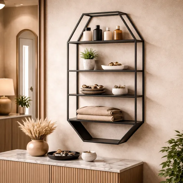 Metal_Hexagonal_Multi_Tier_Wall_Mounted_Shelf