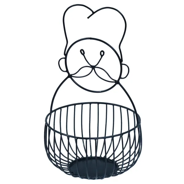 Black_Metal_Chef_Design_Wire_Fruit_Stand