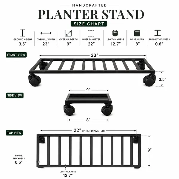 Black_Metal_Rectangular_Wheeled_Plant_Stand
