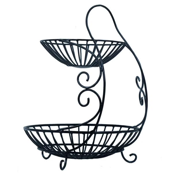 Black_Metal_Wire_2-Tier_Scrollwork_Fruit_Stand