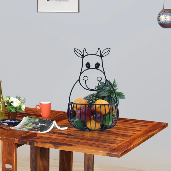 Metal_Cow_Design_Fruit_Basket