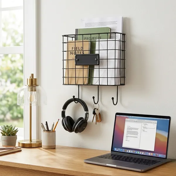 Metal_Wall_Mounted_Mail_Organizer_With_Hooks