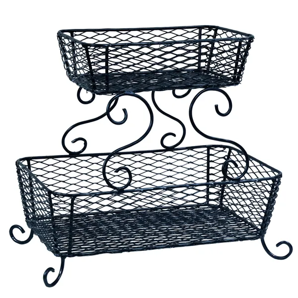 Metal_Scrollwork_Two-Tier_Fruit_And_Vegetable_Basket