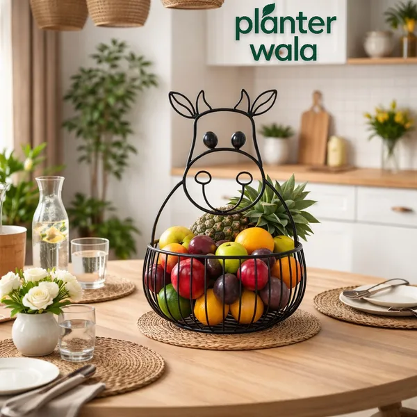 Metal_Cow_Design_Fruit_Basket