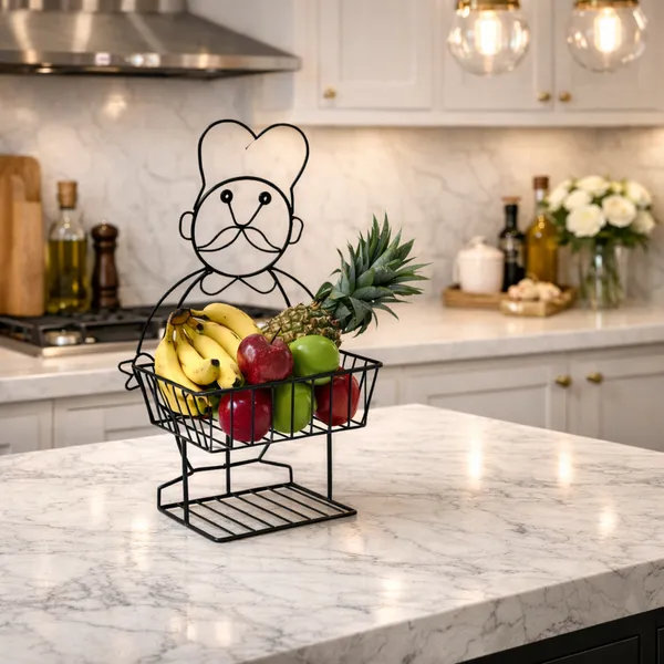 Black_Metal_Chef_Design_Wire_Fruit_Basket_With_Base