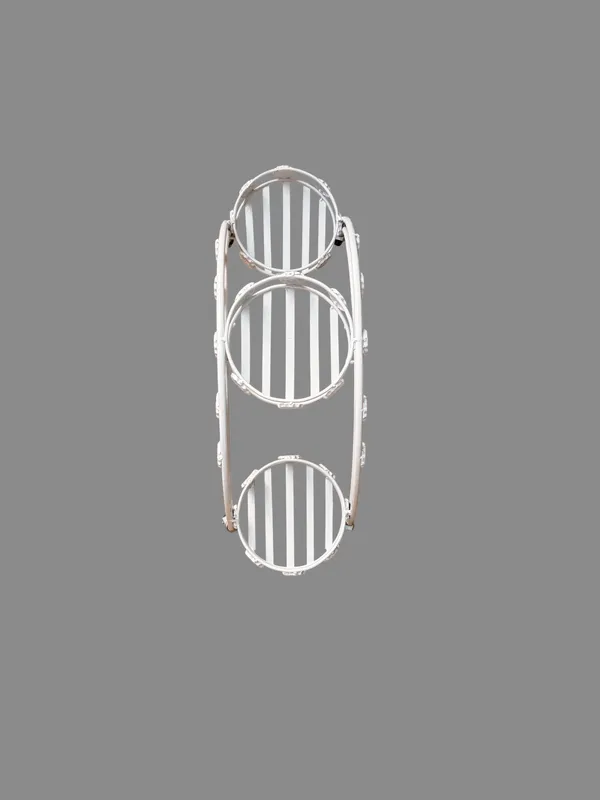 Metal_Arch_Design_3_Pot_Planter_Stand_With_Wheels