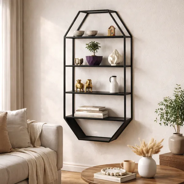 Metal_Hexagonal_Multi_Tier_Wall_Mounted_Shelf
