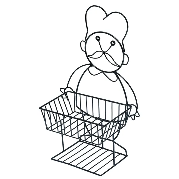 Black_Metal_Chef_Design_Wire_Fruit_Basket_With_Base