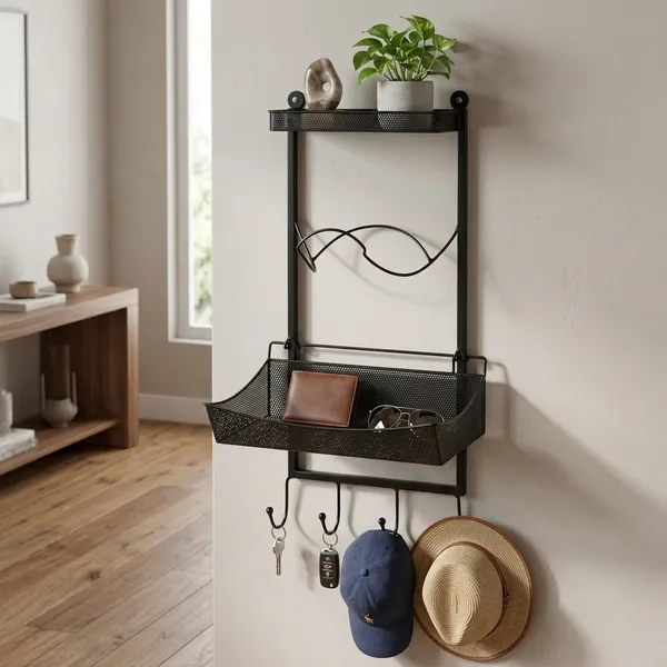 Metal_Wall_Mounted_Bathroom_Storage_Rack_With_Towel_Bar