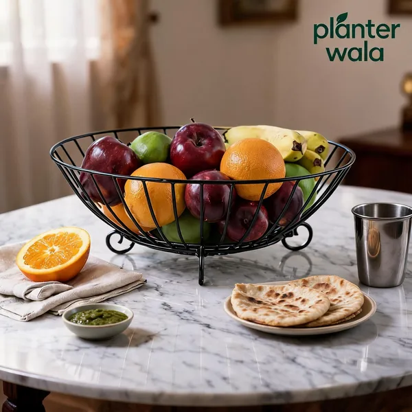 Black_Metal_Wire_Scroll_Legs_Fruit_Stand