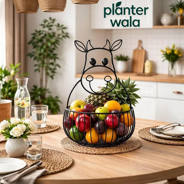 Metal_Cow_Design_Fruit_Basket