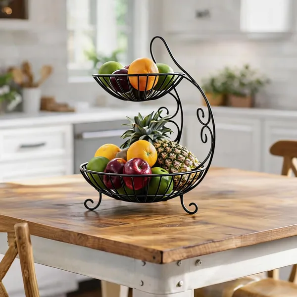 Black_Metal_Wire_2-Tier_Scrollwork_Fruit_Stand