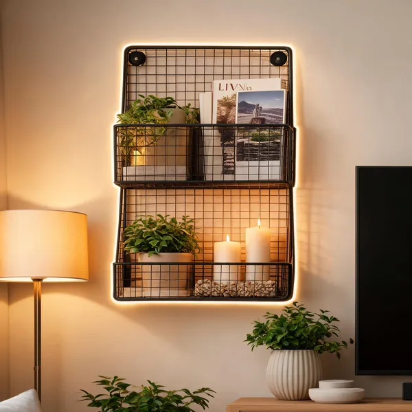 Ceramic_Wooden_Textured_Vase_With_Artificial_Plant