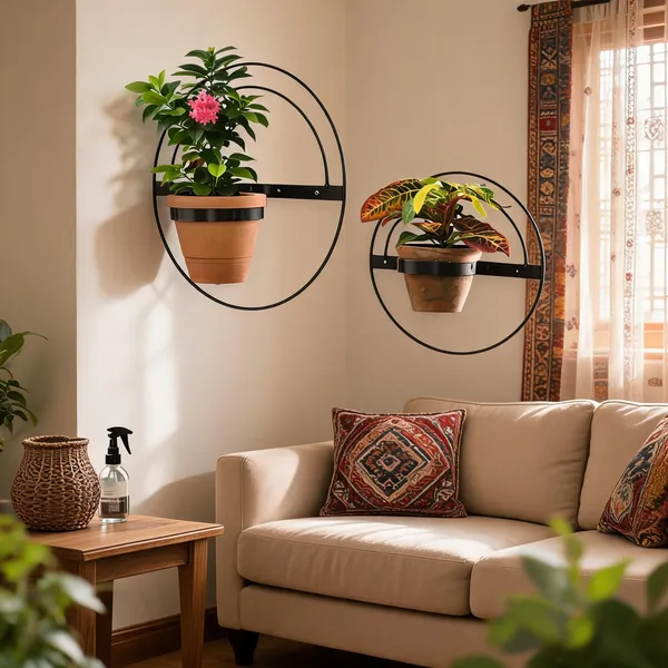 Metal_Round_Wall_Mounted_Planter_Holder_With_Terracotta_Pot_Set_Of_2