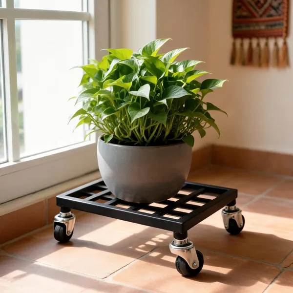 Metal_Square_Wheeled_Planter_Stand