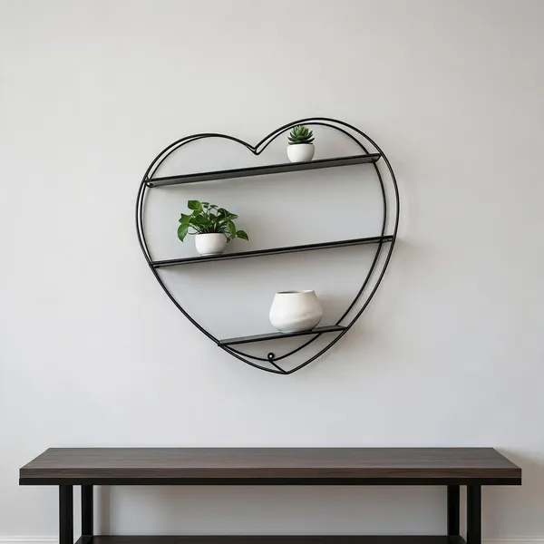 Black_Metal_Heart_Shaped_3-Tier_Wall_Mounted_Shelf