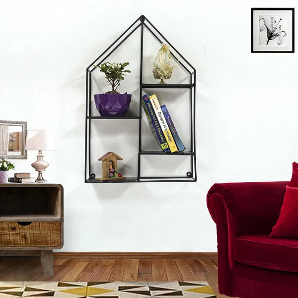 Metal_House_Shaped_Wall_Mounted_Shelf