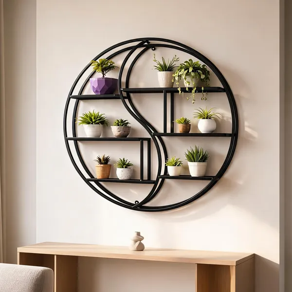 Metal_Yin_Yang_Round_Wall_Mounted_Shelf
