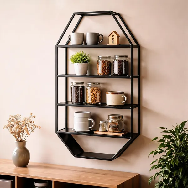 Metal_Hexagonal_Multi_Tier_Wall_Mounted_Shelf