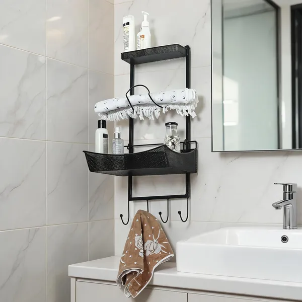 Metal_Wall_Mounted_Bathroom_Storage_Rack_With_Towel_Bar