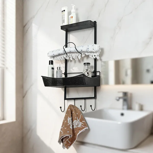 Metal_Wall_Mounted_Bathroom_Storage_Rack_With_Towel_Bar