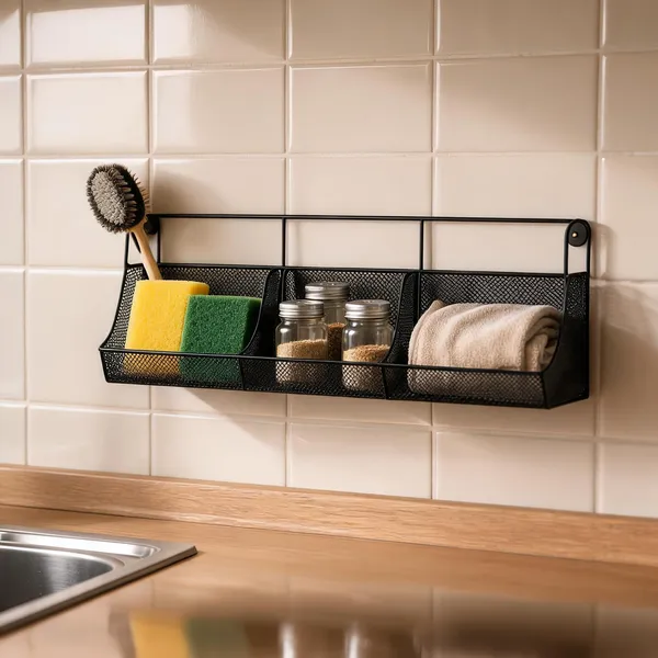 Metal_Mesh_Wall_Mounted_Three-Compartment_Storage_Rack