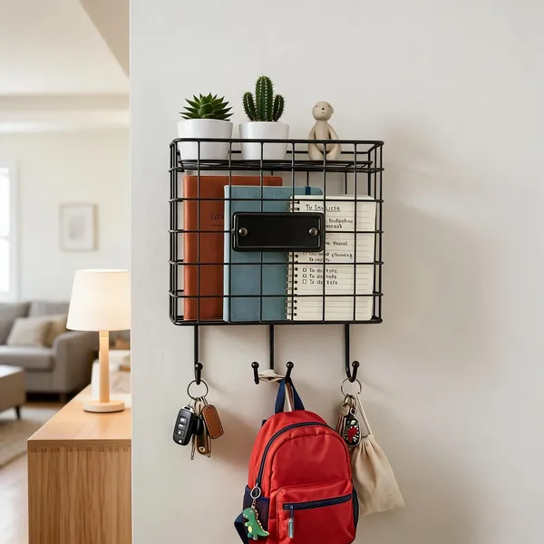 Metal_Wall_Mounted_Mail_Organizer_With_Hooks