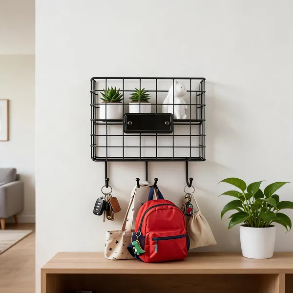 Metal_Wall_Mounted_Mail_Organizer_With_Hooks