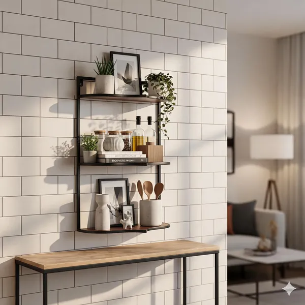 Wood_Metal_3_Tier_Wall_Mounted_Shelf