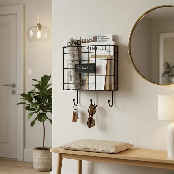 Metal_Wall_Mounted_Mail_Organizer_With_Hooks