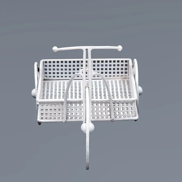 White_Metal_Tricycle_Design_Fruit_Stand