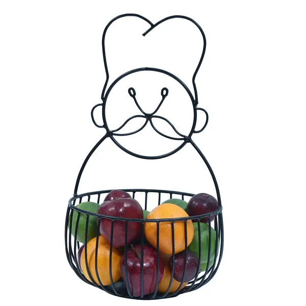 Black_Metal_Chef_Design_Wire_Fruit_Stand