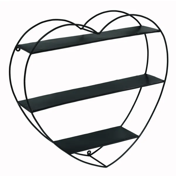 Black_Metal_Heart_Shaped_3-Tier_Wall_Mounted_Shelf
