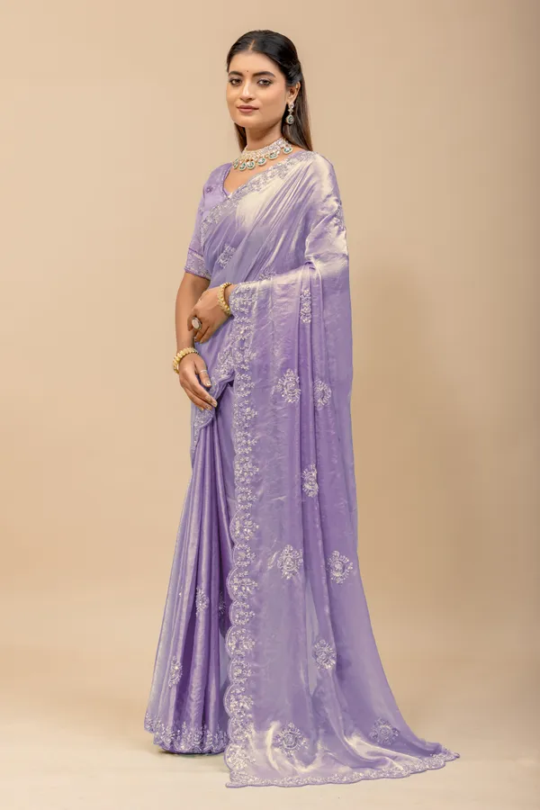 Lavender_SareeFendi_Silk_Work:_Beads_Sequence_Cutdana_Threadwork__And_Zari_Theadwork_For_Women