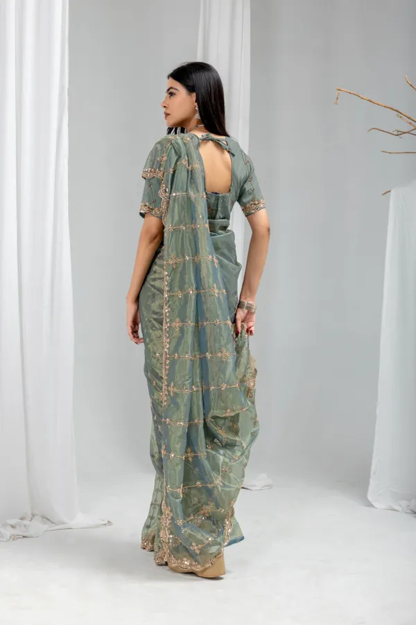 ASY_GRY_SareeOrgenza_Net_Work:_Beads_Sequence_Cutdana_Threadwork__And_Zari_Theadwork_For_Women